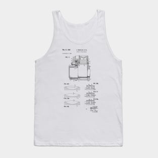 Rotary Pistol Engine Vintage Patent Hand Drawing Tank Top